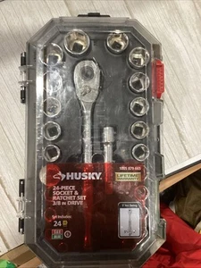 Husky 24-piece Socket& Ratchet Set 3/8in Drive - Picture 1 of 4