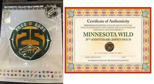 2025 26 MINNESOTA WILD PLAYER JERSEY PATCH 25TH ANNIVERSARY ALTERNATE PUCK STYLE - Picture 1 of 5