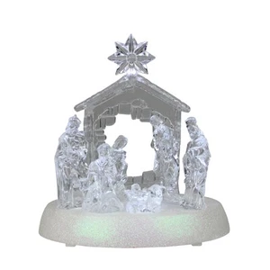Northlight 7.5" LED Sagrada Familia en Estable Navidad Belén Decoración - Imagen 1 de 3