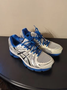Asics Gel Nimbus 13 White/ Black/ Royal- Worn Once, Men's Size 8 With Box - Picture 1 of 12