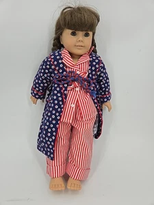 Bata muñeca Molly Pleasant Company joyería American Girl ojos azules grises años 90 - Imagen 1 de 14