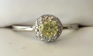 Ring Bomb Party “Hello Yellow” Yellow/White Frost CZ -925 Sterling silver Sz 9.5 - Picture 1 of 3