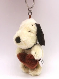 Nakajima Corporation Snoopy Moco Brown Petit Fluffy Mascot Mocha Keychain 12cm - Picture 1 of 8