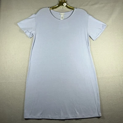 Hanro Smart Sleep Night Gown Women’s S Sleep Shirt Blue Short Sleeve Crew Neck - Image 1 of 4