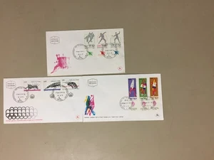 Three Maccabi,Hapoel,Olympic Games fdc with multiple stamps - Picture 1 of 1