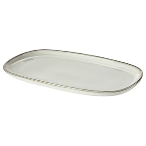 IKEA GLADELIG Plate Grey 31x19cm Dinnerware Serving Dish Dinner Plate Tableware - Picture 1 of 5