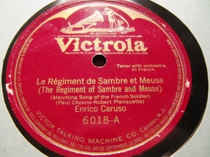 W WAR I ENRICO Caruso LE REGIMENT DE SAMBRE ET MEUSE Mia sposa sara la mia 6018 - Imagen 1 de 2