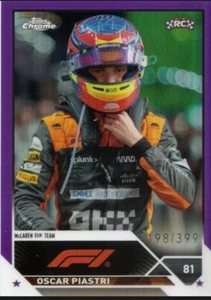 2023 Topps Cromo Fórmula 1 F1 Oscar Piastri #41 Refractor Púrpura/399 RC Novato - Imagen 1 de 1