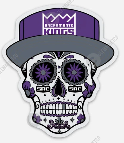 Sacramento Kings Sugar Skull MAGNET - California Sabonis NBA Premium Vinyl Cover