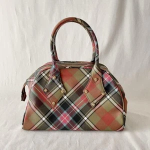 Vivienne Westwood Leather Handbag Yasmine Bag Plaid pattern 21 x 31 x 13cm - Picture 1 of 6