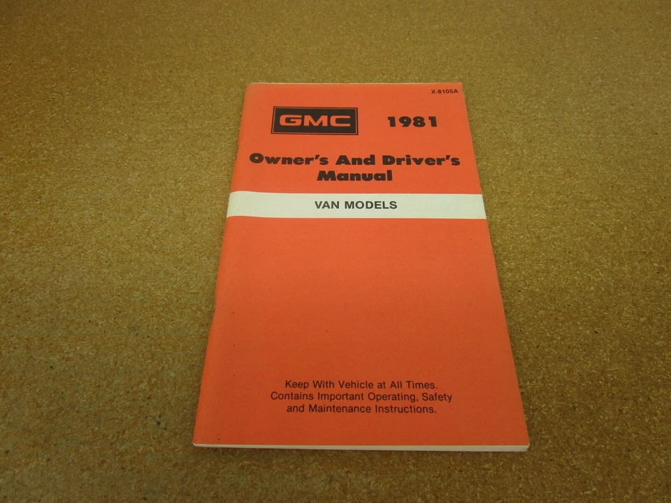 1981 GMC Rally Vandura Van G1500 G2500 G3500 owners manual book guide Foto 1 de 1