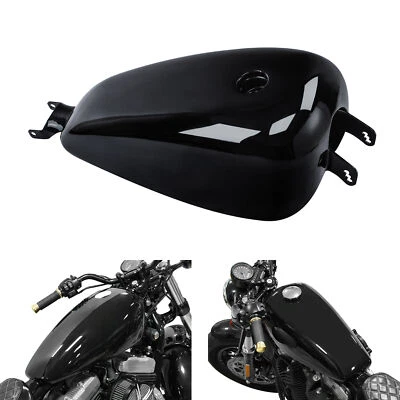 Vivid Black Fuel Gas Tank Carb Carbureted Fit For Harley Sportster 883 04-2006 - Image 1 of 4