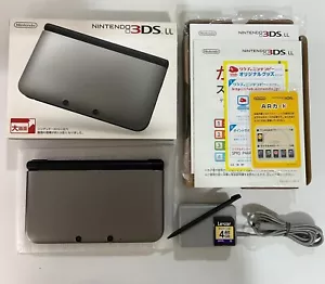 Nintendo 3DS LL XL Konsole Silber mit Ladegerät/Stylus/SDcard Japanische Version - Bild 1 von 14