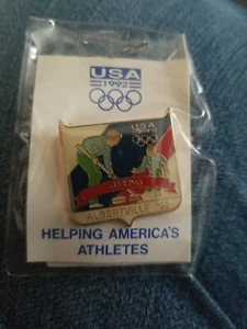 AlBERTVILLE 1992 - USA CURLING NOC TEAM PIN - Picture 1 of 1