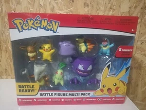 Pokemon Battle Figure Multi Pack 8 Figures Eevee Pikachu Haunter Ditto Marowak - Picture 1 of 11