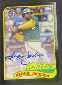 Aggiornamento 2024 Topps 1989 Topps Auto Black /199 Reggie Jackson A's #89BA-RJ - Foto 1 di 2