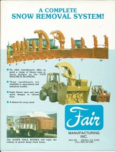 Original OE OEM Fair Snow Removal System Dealer Sales Brochure copyright 1983 - Picture 1 of 2