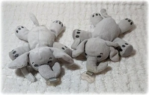 2 Philips Avent Elephant Lovey Schnullerhalter Plüsch Soothie Snuggle No Paci - Bild 1 von 7