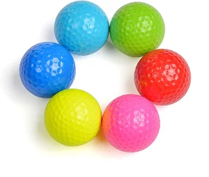 Golf Balls 6Pack Colored Gift Training Novelty Practice Variety Fun Set for All - Picture 1 of 6