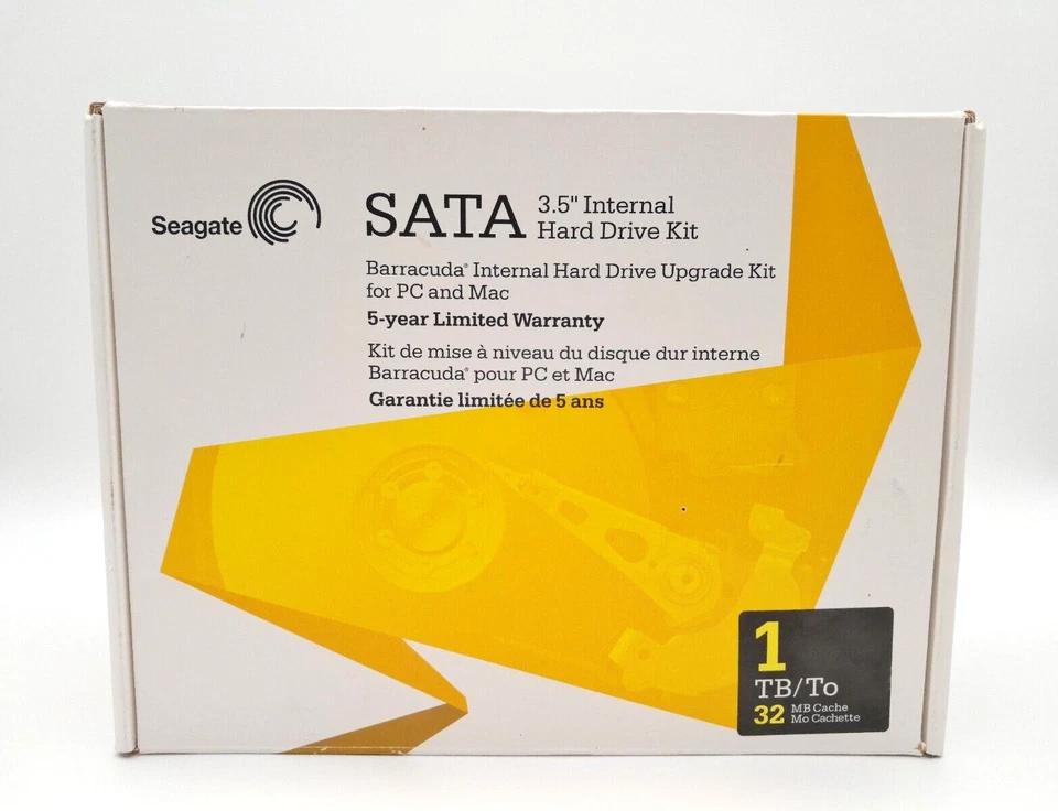Seagate 1 TB SATA Barracuda 3.5" Internal HD Hard Drive PC Mac Upgrade Kit 32MB - Image 1 of 4