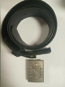 CINTURA DI SICUREZZA IN PELLE CON EMBLEMA SPAGNA - Foto 1 di 2