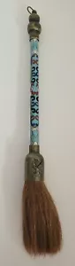 Large Antique Cloisonne Calligraphy Art Brush 15" Long - Picture 1 of 6