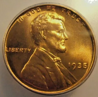 1935 P Lincoln Cent, MS67 RED, Unusually HIGH GRADE (35P102) - Image 1 of 4