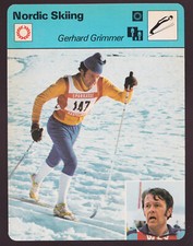 GERHARD GRIMMER Nordic Skiing Cross Country 1978 SPORTSCASTER CARD #21-08