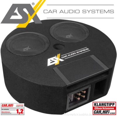 ESX DBX-800Q 800 Watt Reserverad-Subwoofer 2x20cm Sub Auto Reserveradmulde - Bild 1 von 4