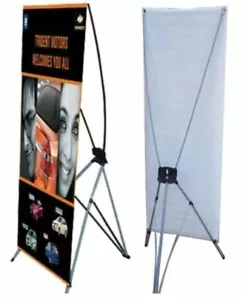 "Kit de banner de impresión personalizada a todo color con soporte X-Banner, 24"" x 63" - Imagen 1 de 3