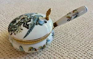 Vintage Andrea by Sadek Porzellan Silent Butler Topf Pfanne Deckel & Griff Gold Zierleiste - Bild 1 von 12