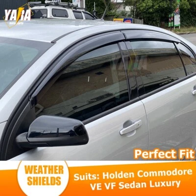 QUALITY Injection Weather Shields Window Visors Holden Commodore VE VF Sedan - Image 1 of 4