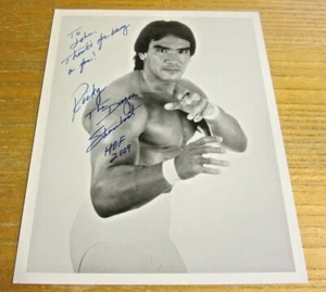 "Ricky ""The Dragon"" Steamboat Luchador Firmado 8X10 Fotografía Lucha WWF HOF - Imagen 1 de 3