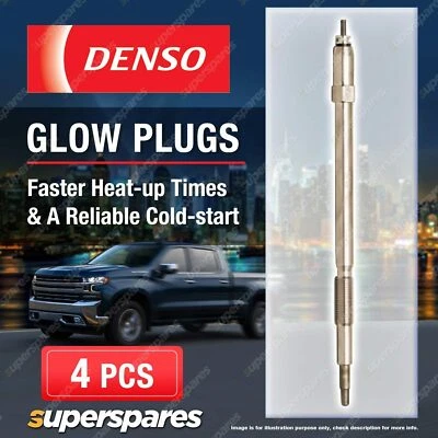 4 x Denso Glow Plugs for Nissan Navara D22 3.0 TD Patrol IV Y61 GR GU 3.0 DTi - image 1 of 2