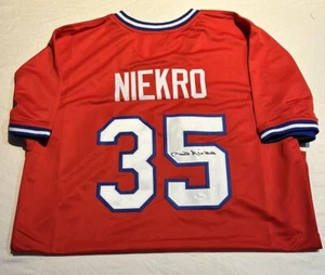 Phil Niekro signed Custom Jersey auto autograph certified size XL - Picture 1 of 2