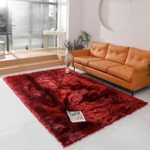 linmopm Super Soft Fluffy Faux Fur Sheepskin Rugs Bedroom Floor Sofa Living Room