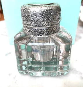 Vintage Tiffany&co Sterling Silver Inkwell + Gift Bag - Picture 1 of 13