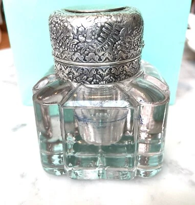 Tintero vintage de plata esterlina Tiffany&co + bolsa de regalo Foto 1 de 4