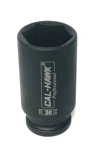 Toma de impacto profundo Dr 30 mm x 1/2" 6 puntos, hecha de CR-MO y Taiwán, BSSM430 - Imagen 1 de 2