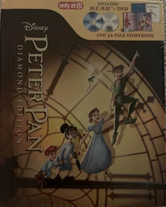 DISNEY PETER PAN DIAMOND EDITION (Blu-ray/DVD) TARGET DELUXE DIGIBOOK oop - Picture 1 of 3