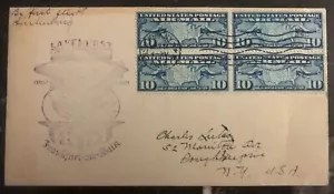 1936 New York USA Hindenburg Zeppelin FFC First Flight cover LZ 129 To Germany 1 - Picture 1 of 2