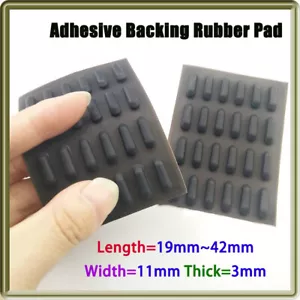 Self Adhesive Furniture Leg Feet Protector Pad Oval Anti-Skid Scratch Base Black - Picture 1 of 6