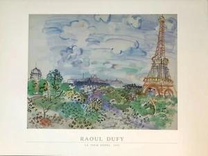 La Tour Eiffel, 1935 by Raol Duffy (Colour Print, 80cm x 60cm) - Picture 1 of 1