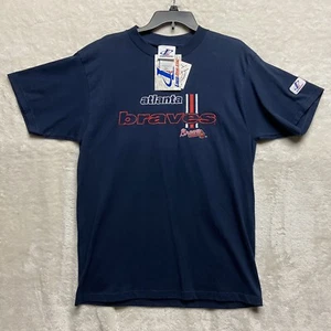 Vintage Atlanta Braves Logo Athletic Shirt Medium Embroidered NWT Deadstock Rare - Picture 1 of 18