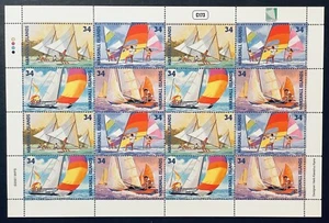 MARSHALL ISLANDS WATERCRAFT RACING STAMPS SHEET 16V MNH 2001 YACHTS WINDSURFING - Picture 1 of 1