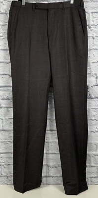 Брюки мужские Current Ermenegildo Zegna коричневые шерстяные плоские спереди размер 34x35 - Изображение 1 из 4