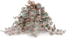 DILATATA Fake Plants 16" Artificial String of Hearts Plants with Ceramic Pot Fa