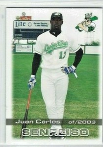 2003 Clinton LumberKings (Class A-Texas Rangers) Juan Carlos Senreiso