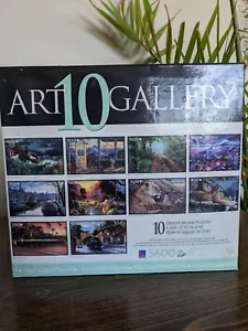Pack Of 10 Art Gallery 10 Deluxe Jigsaw Puzzles 5600 Pieces NEW IN OPEN BOX - Picture 1 of 4
