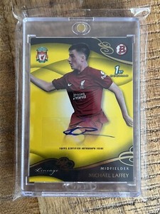2022-23 Topps Liverpool Lineage Set Michael Laffey 1st /75 Yellow Auto